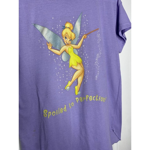 Walt Disney World Vintage Sleepwear Tinker Bell Sleep Shirt Purple M/L *read* - Picture 3 of 7